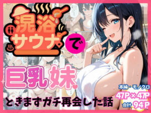 混浴サウナでSっ気の巨乳妹に挑発されて…勃起がバレて我慢できなくなった話｜水彩みなも