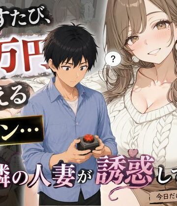 押すたび1万円消えるボタン…その度に隣の人妻がエロく体を擦りつけて誘惑してくる｜かわいいラボ