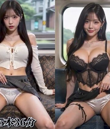 【動画】電車の対面に座った美女がパンツとオッパイを見せつけてくる動画集｜サーモンライダー