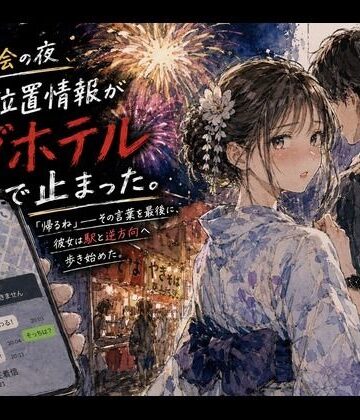 花火大会の夜、彼女の位置情報がラブホテルで止まった。｜あまいろ堂