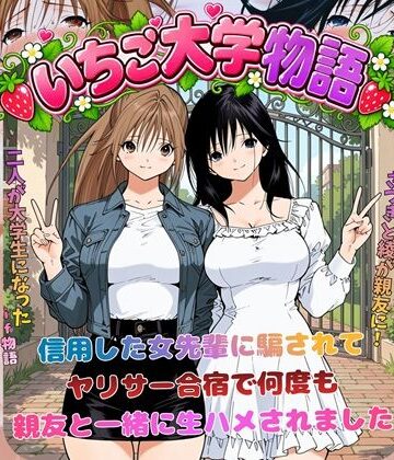 いちご大学物語〜信用した女先輩に騙されて親友と一緒にヤリサー合宿で何度も生ハメされました〜｜にじのすな