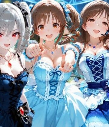 昼はアイドル夜は生オナホ生活 十●愛梨＆新●美波＆神● 蘭子｜AI極楽クラブ